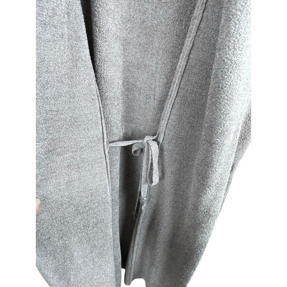 Barefoot Dreams CozyChic Ultra Lite Sleeveless Shawl Vest 3X Stone Tie Waist - Picture 4 of 13